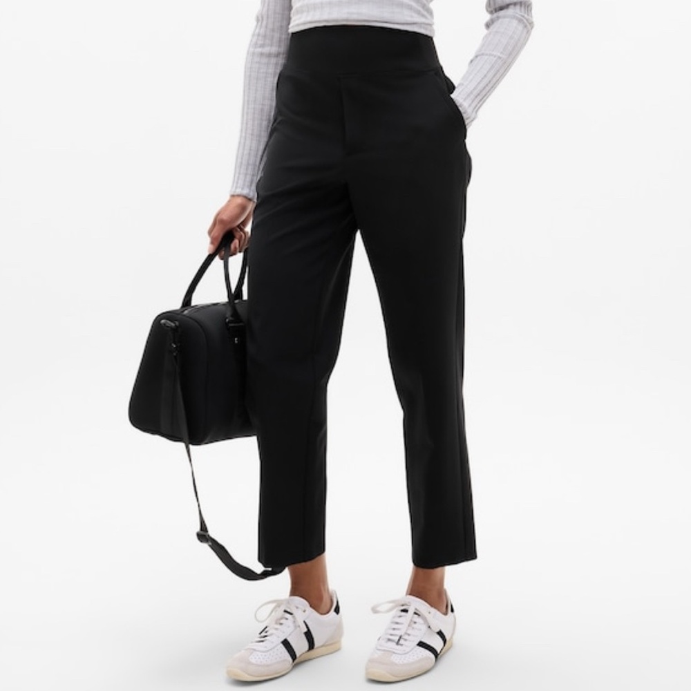 Athleta Endless High Rise Pant Black Size 14 Tall Stretch Tapered Ankle Pants